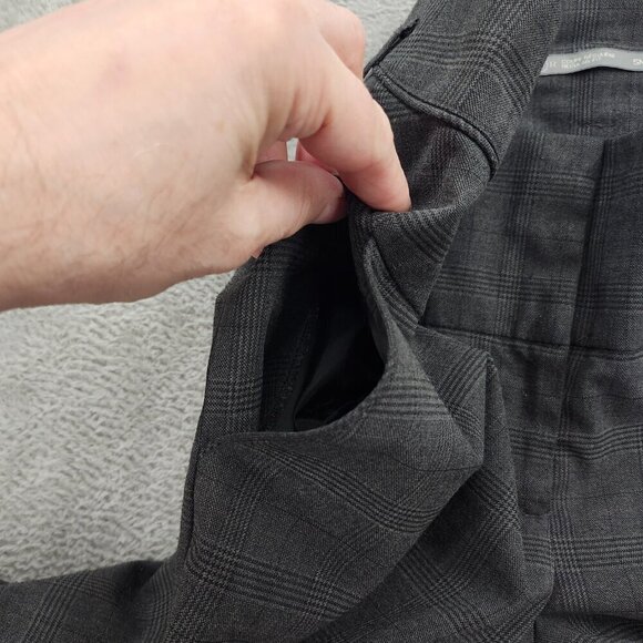 Smart Set Womens Pants Size 8 Reg Wide Leg Flaw Pockets High Waist Grey Check - Picture 15 of 15